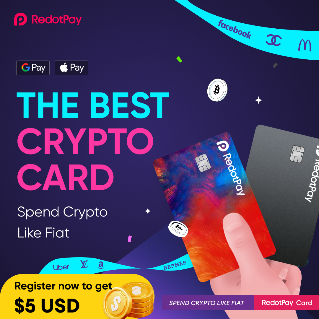 RedotPay Review 2025: Best Crypto Visa Card — Get $5 Free Bonus
